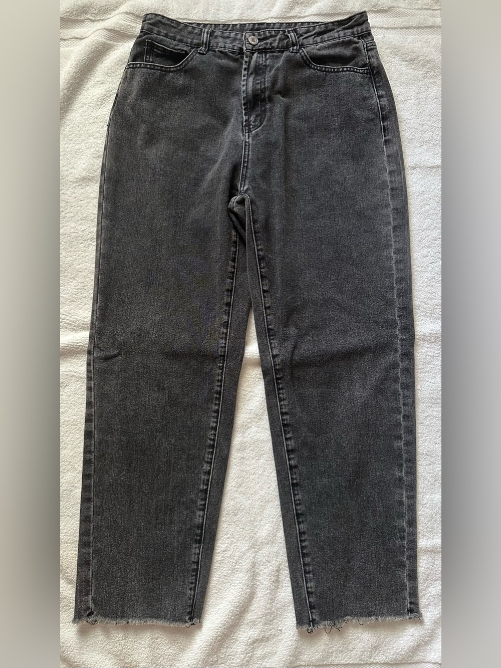 Black Slim Straight Jeans